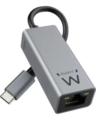 EWENT ADAPTADOR DE RED GIGABIT USB-C ALUMINIO