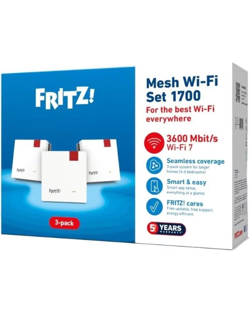 FRITZ Punto de acceso repetidor mesh set 1700 3 unidades