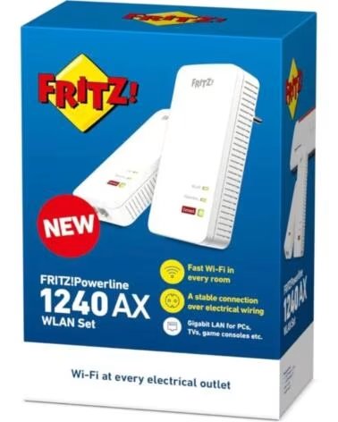 FRITZ Powerline 1240 AX WLAN Set Mesh 2xGbE
