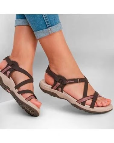 Sandali-De-Mujer-SKECHERS-REGGAE-SLIM-SUN-ARRAY-MARRON