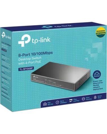 TP-LINK TL-SF1008P Switch 8x10-100Mbps 4xPoE Metal