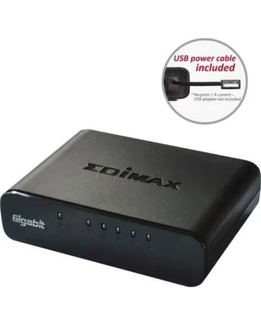 EDIMAX Switch 5 puertos 10 - 100 - 1000 usb