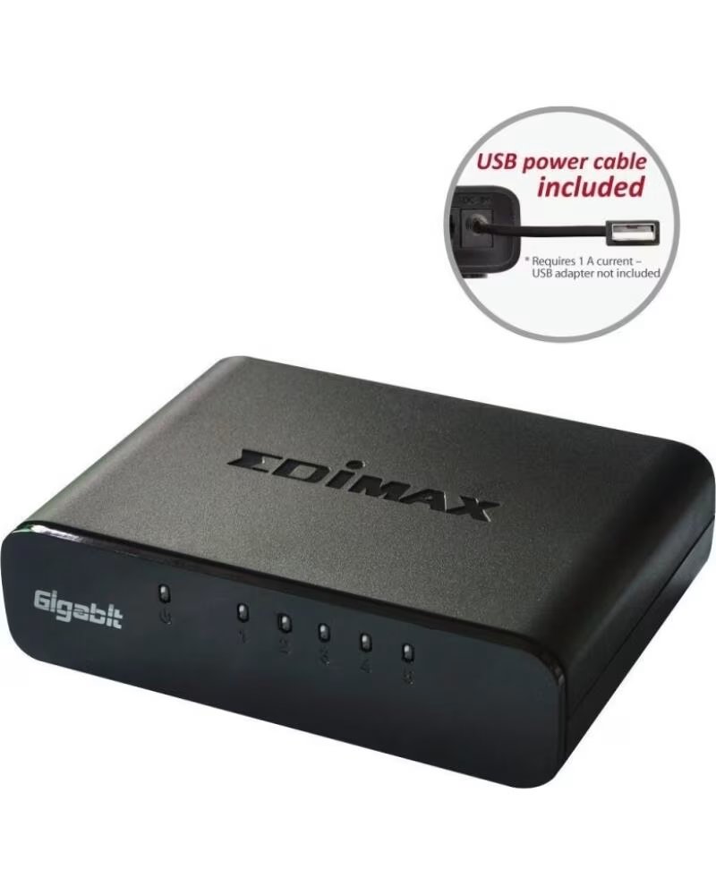 EDIMAX Switch 5 puertos 10 - 100 - 1000 usb