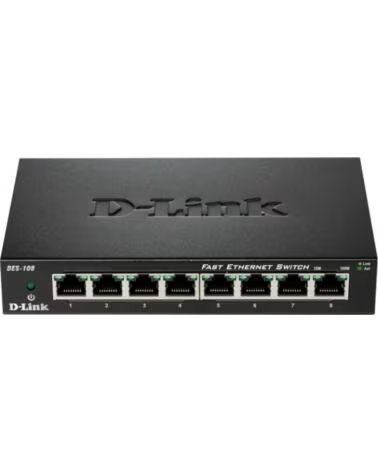 DLINK D-Link DES-108 Switch 8x10-100Mbps Metal