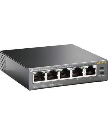 TP-LINK Switch 5 puertos 10 - 100 - 1000 4 ptos poe 56w tp - link