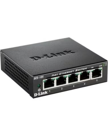 DLINK D-Link DES-105 Switch 5x10-100Mbps Metal