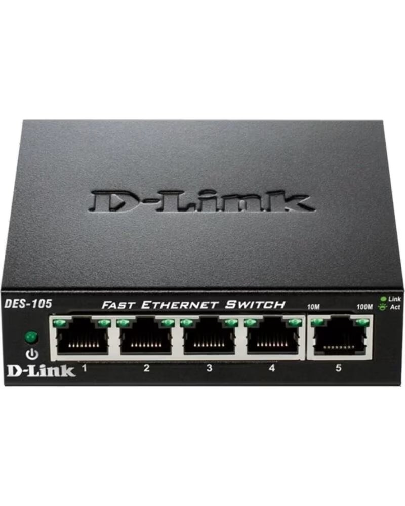 DLINK D-Link DES-105 Switch 5x10-100Mbps Metal