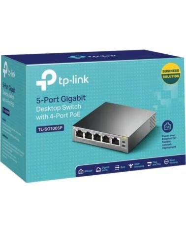 TP-LINK Switch 5 puertos 10 - 100 - 1000 4 ptos poe 56w tp - link
