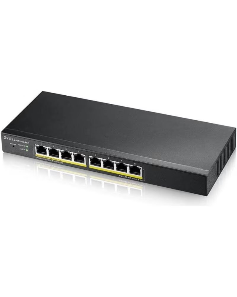 ZYXEL Switch 8 puertos gs1915 - 8ep gigabit ethernet poe 60w nebula