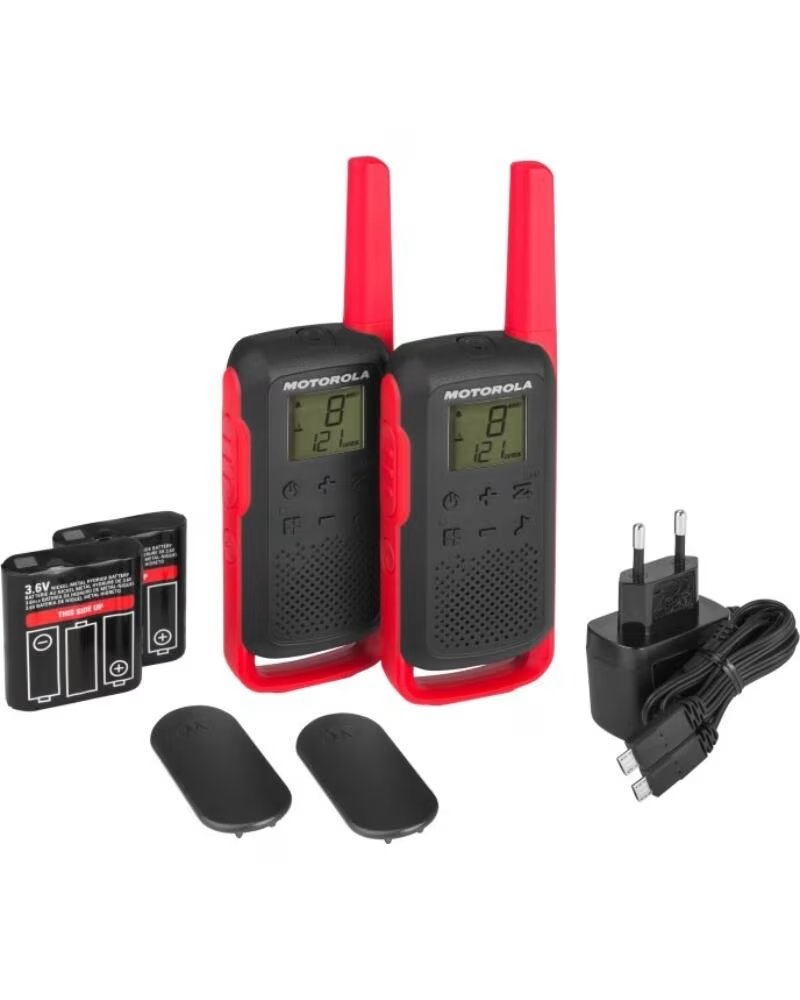 MOTOROLA Walkie talkie t62 rojo duo - hasta 8km