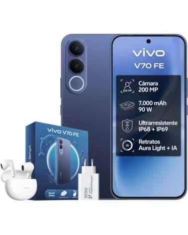 VIVO V70 FE 8Gb 256Gb Bundle Ch90w Buds3 Blue