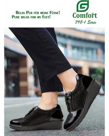 Schuhe für Damen G COMFORT 799-2 LICRA-CHAROL NEGRO