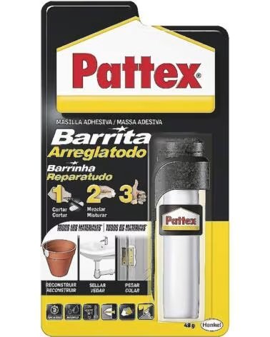 MASTIC ADHÉSIF PATTEX BARRE RÉPARATRICE 48G MULTICOLOR