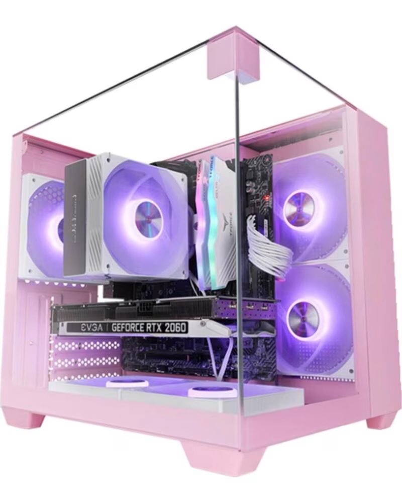 MARS GAMING Caja ordenador mcvisionmp matx cristal templado rosa