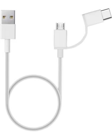 XIAOMI Cable micro usb - usb tipo c a usb tipo a 1m - macho - macho - blanco