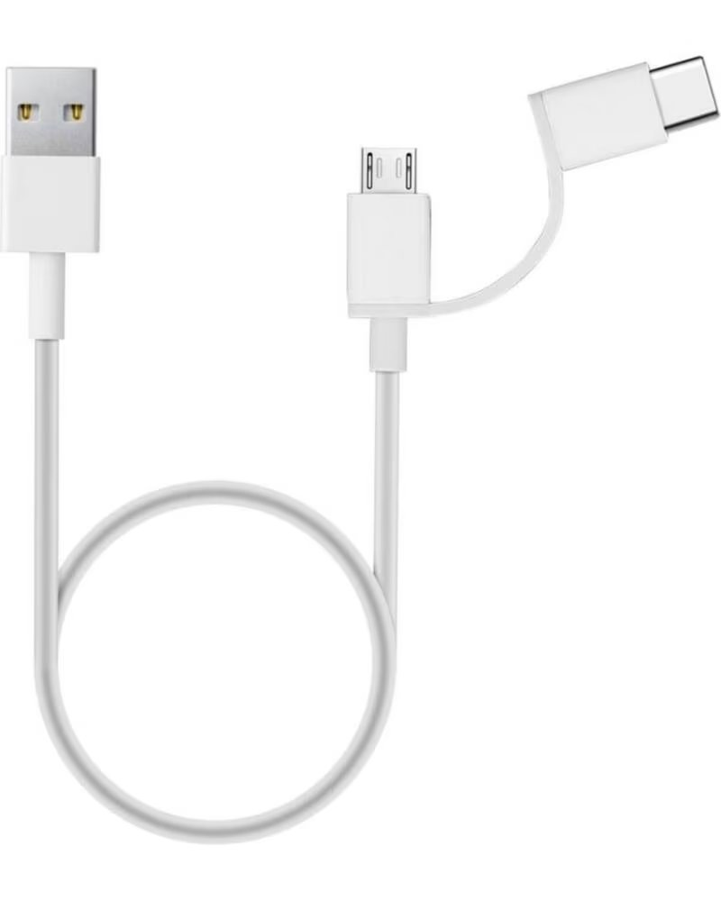 XIAOMI Cable micro usb - usb tipo c a usb tipo a 1m - macho - macho - blanco