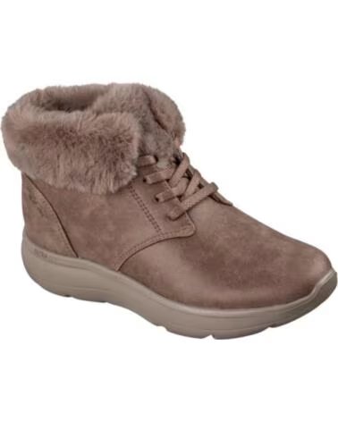 SKECHERS FLACHE DAMEN STIEFELETTEN 144833 TAUPE MARRóN