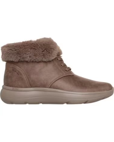 SKECHERS FLACHE DAMEN STIEFELETTEN 144833 TAUPE MARRóN
