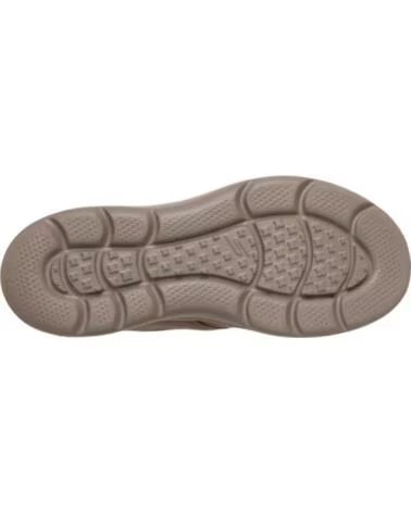 SKECHERS FLACHE DAMEN STIEFELETTEN 144833 TAUPE MARRóN