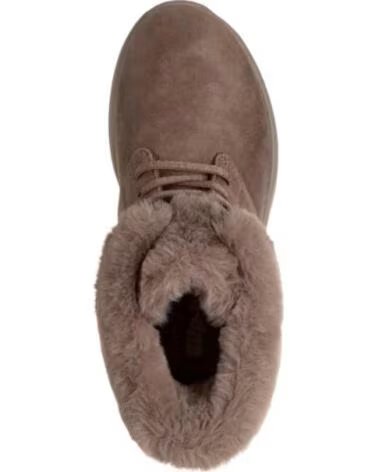 SKECHERS FLACHE DAMEN STIEFELETTEN 144833 TAUPE MARRóN