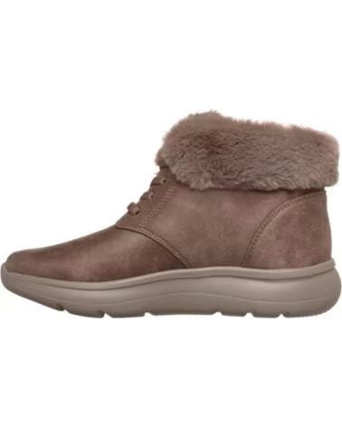 SKECHERS FLACHE DAMEN STIEFELETTEN 144833 TAUPE MARRóN