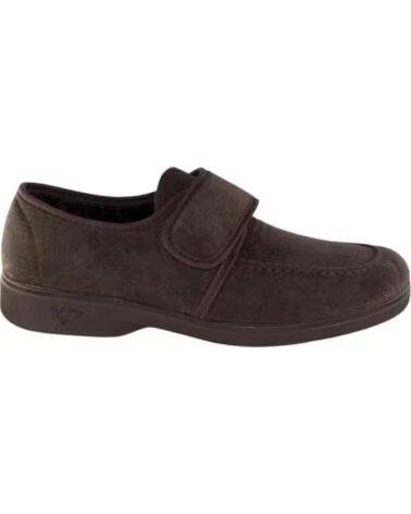 SEVILLAS CHINELOS DE CASA HOMEM T3149 MANOLETINA BORDON VELCRO ASFALTO CASTANHO MARRóN