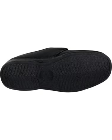 SEVILLAS HERREN HAUSSCHUHE T0796 MANOLETINA BORDON VELCRO CUEROFIL SCHWARZ NEGRO