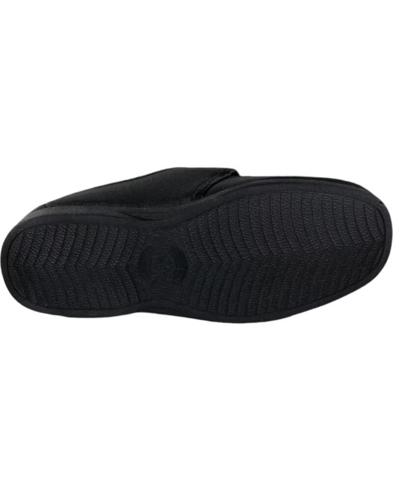 SEVILLAS HERREN HAUSSCHUHE T0796 MANOLETINA BORDON VELCRO CUEROFIL SCHWARZ NEGRO