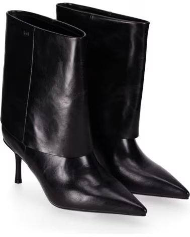 CHIKA10 ABUJA STIVALETTI IN ECOPELLE TACCO ALTO NEGRO-BLACK