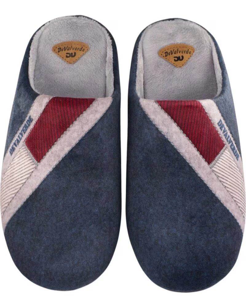 SEVILLAS HERREN HAUSSCHUHE 5502 CHINELA SUAPEL SEITLICHE FANTASIE BLAU AZUL