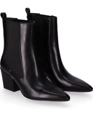 CHIKA10 ALICE 01 BOTTINES CUIR SYNTHÉTIQUE FEMME TALON MOYEN NOIR NEGRO-BLACK