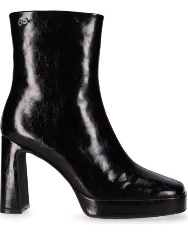 CHIKA10 JASMINA 02 BOTINES PIEL SINTÉTICA TACON ALTO NEGRO-BLACK