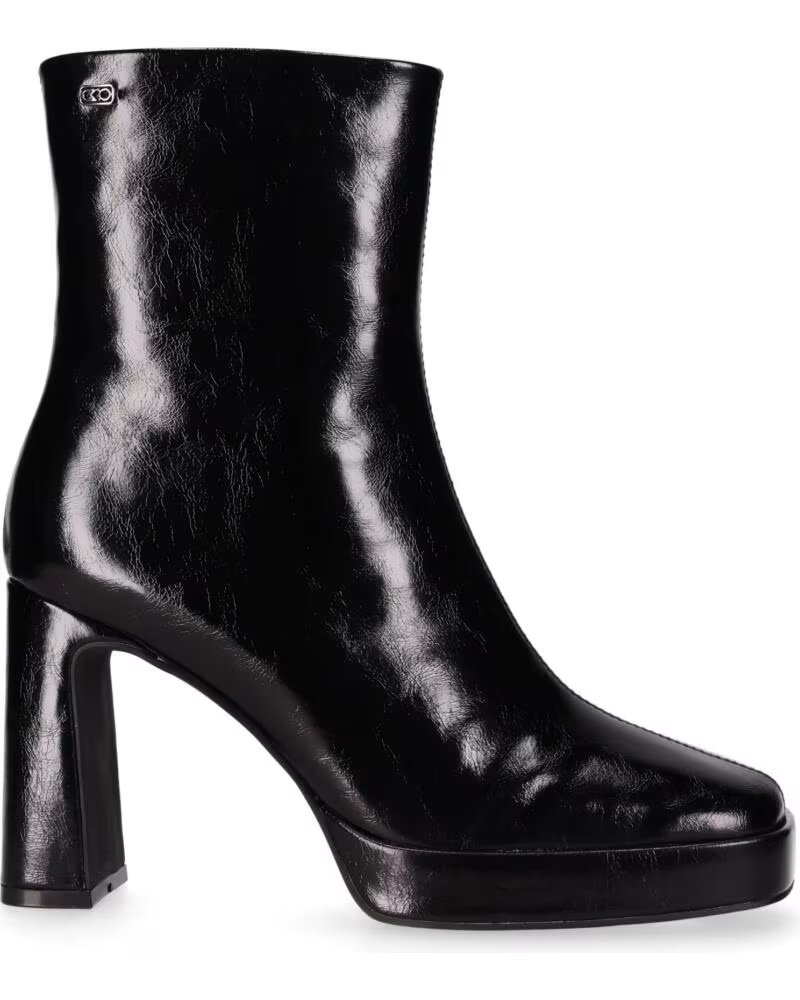 CHIKA10 JASMINA 02 BOTINES PIEL SINTÉTICA TACON ALTO NEGRO-BLACK