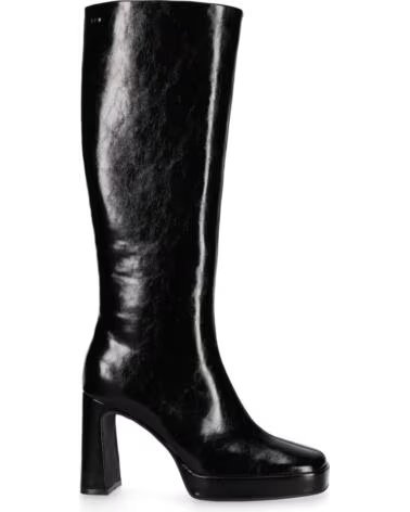 CHIKA10 JASMINA 03 BOTAS ALTAS DE MUJER CON TACÓN ALTO Y PIEL SINTÉTICA NEGRO-BLACK