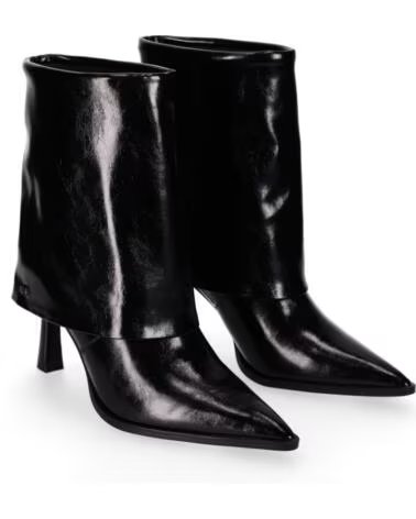 CHIKA10 STYLE 01 BOTTINES FEMME EN SIMILICUIR TALON HAUT NOIR NEGRO-BLACK