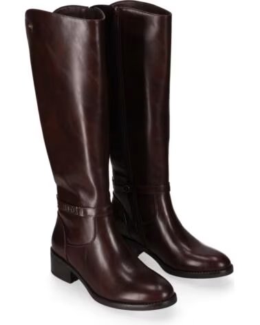 CHIKA10 ENARA 05 BOTA ALTA DE MUJER CON TACÓN MEDIO MARRON-BROWN
