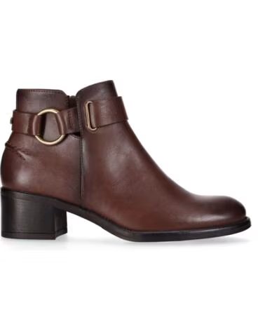 CHIKA10 BAIDEN 16 BOTINES DE PIEL SINTÉTICA CON TACÓN MEDIO MARRÓN MARRON-BROWN