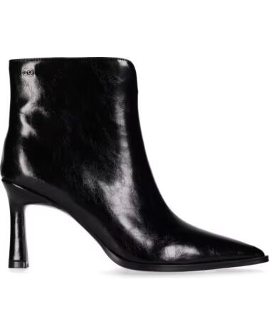 CHIKA10 STYLE 03 BOTINES PIEL SINTÉTICA MUJER TACÓN ALTO NEGRO-BLACK