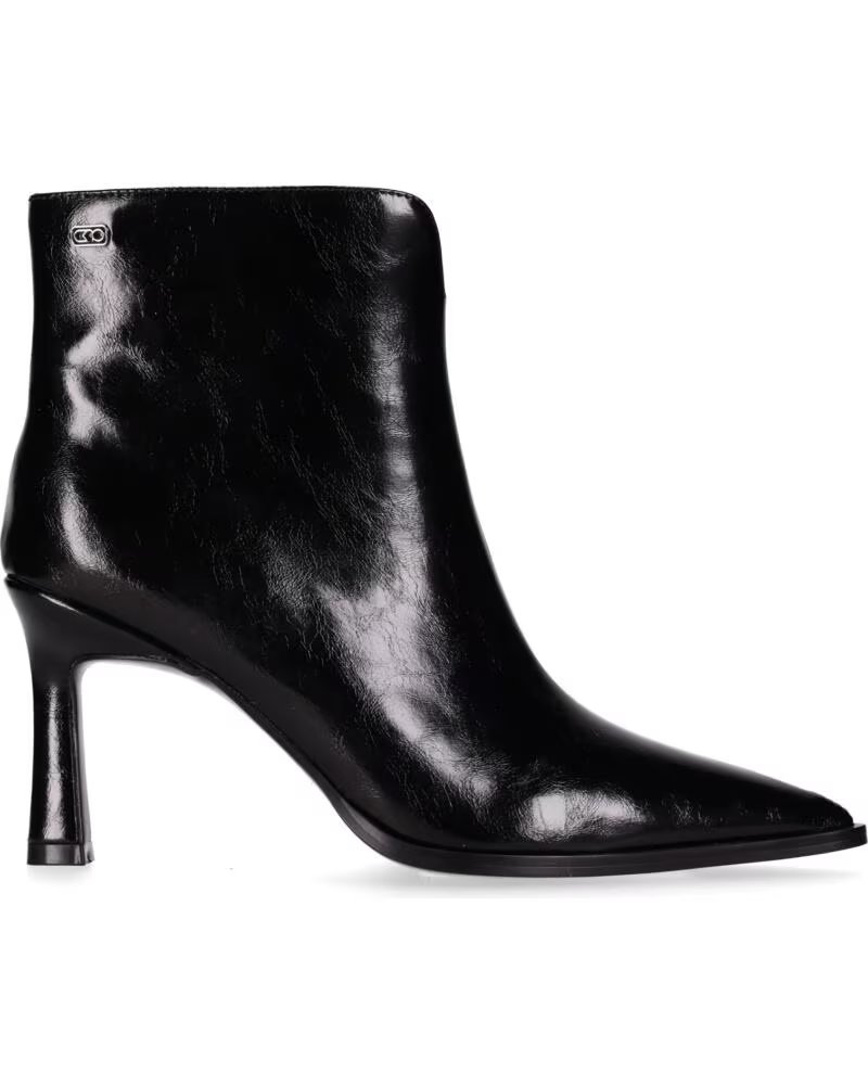 CHIKA10 STYLE 03 BOTINES PIEL SINTÉTICA MUJER TACÓN ALTO NEGRO-BLACK