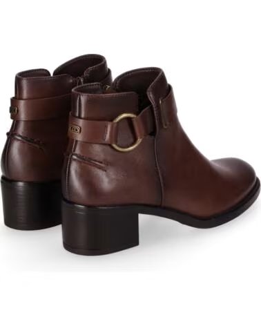CHIKA10 BAIDEN 16 BOTINES DE PIEL SINTÉTICA CON TACÓN MEDIO MARRÓN MARRON-BROWN