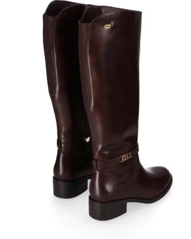 CHIKA10 ENARA 05 BOTA ALTA DE MUJER CON TACÓN MEDIO MARRON-BROWN