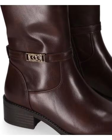 CHIKA10 ENARA 05 BOTA ALTA DE MUJER CON TACÓN MEDIO MARRON-BROWN