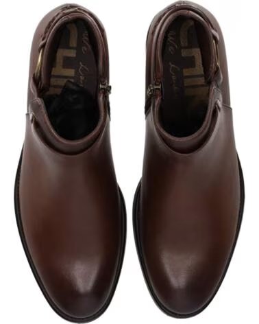 CHIKA10 BAIDEN 16 BOTINES DE PIEL SINTÉTICA CON TACÓN MEDIO MARRÓN MARRON-BROWN