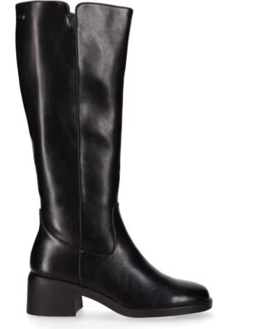 CHIKA10 DANKI 06 BOTAS DE PIEL SINTÉTICA CON TACÓN MEDIO PARA MUJER NEGRO-BLACK