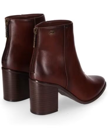 CHIKA10 ESCALONI STIVALETTI PELLE SINTETICA DONNA TACCO ALTO MARRON-BROWN