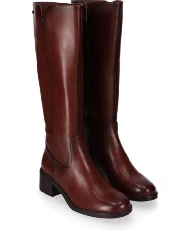 CHIKA10 DANKI 06 CUERO-TAN BOTAS ALTAS MUJER