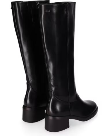 CHIKA10 DANKI 06 BOTAS DE PIEL SINTÉTICA CON TACÓN MEDIO PARA MUJER NEGRO-BLACK