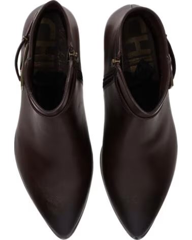 CHIKA10 ESPINO 01 BOTTINES CUIR SYNTHÉTIQUE FEMME TALON MOYEN MARRON MARRON-BROWN
