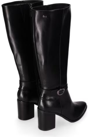 CHIKA10 ESCALONI 02 STIVALI DA DONNA IN ECOPELLE CON TACCO ALTO NEGRO-BLACK