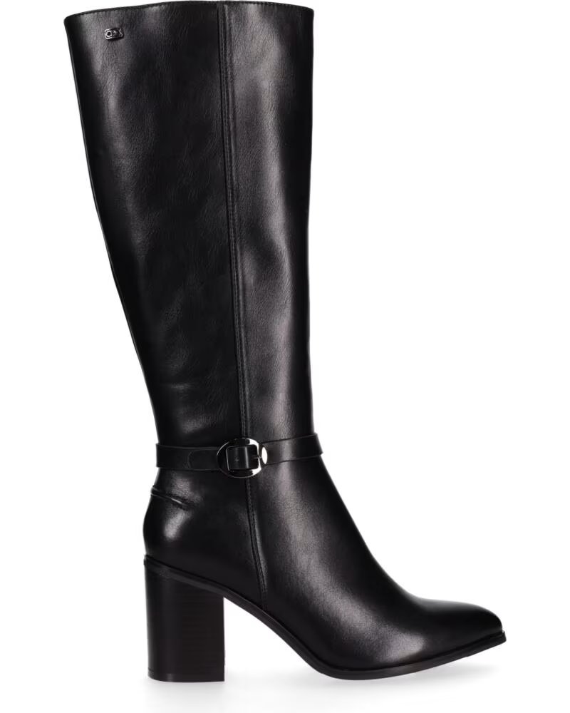 CHIKA10 ESCALONI 02 STIVALI DA DONNA IN ECOPELLE CON TACCO ALTO NEGRO-BLACK